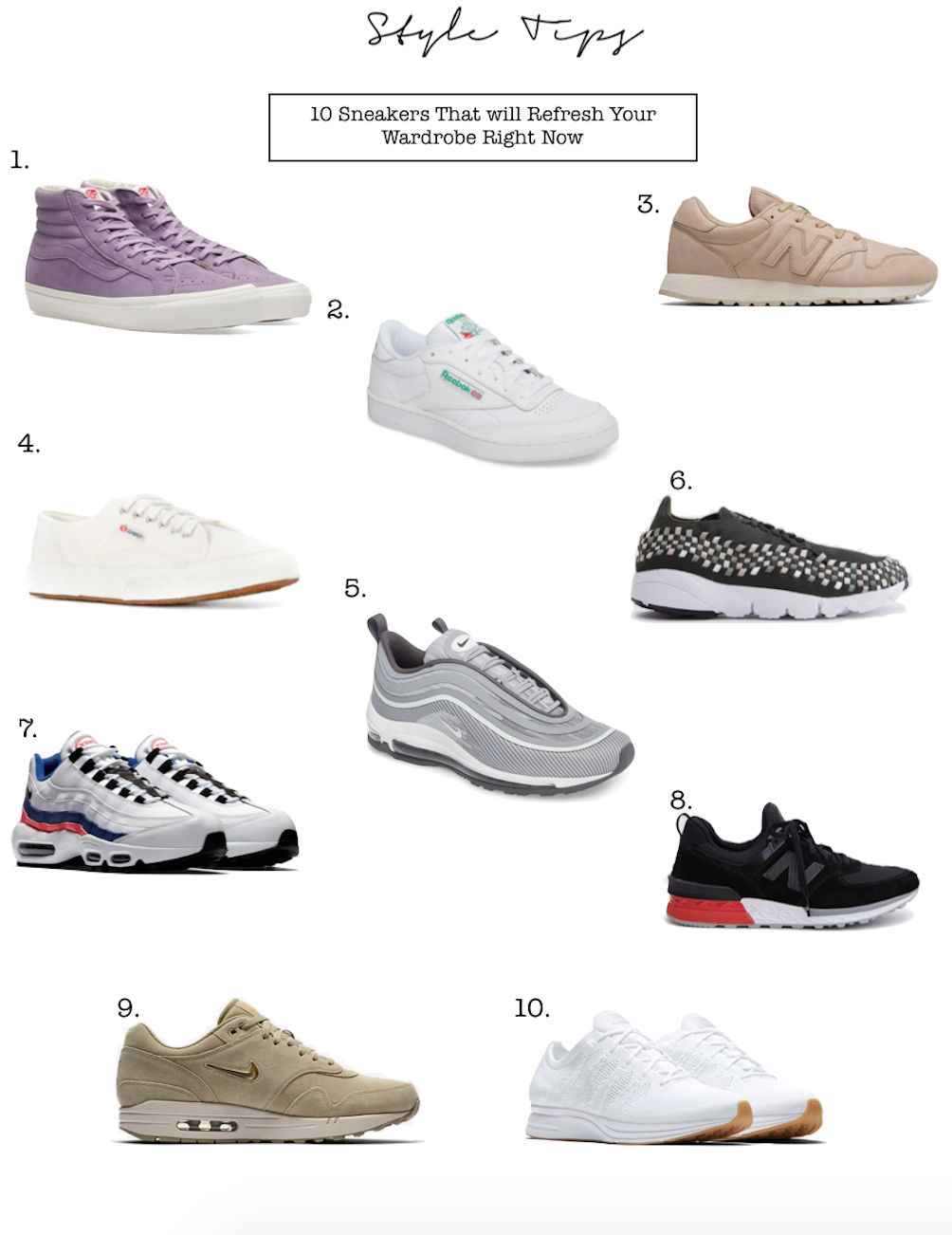 10 Sneakers That will Refresh Your Wardrobe